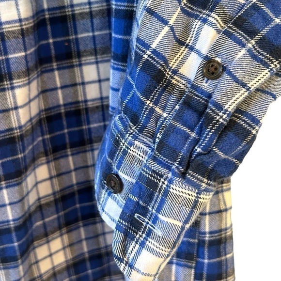 Heavy Fall Winter Flannel Plaid Lands End Men’s Button Down XXL - Picture 2 of 9